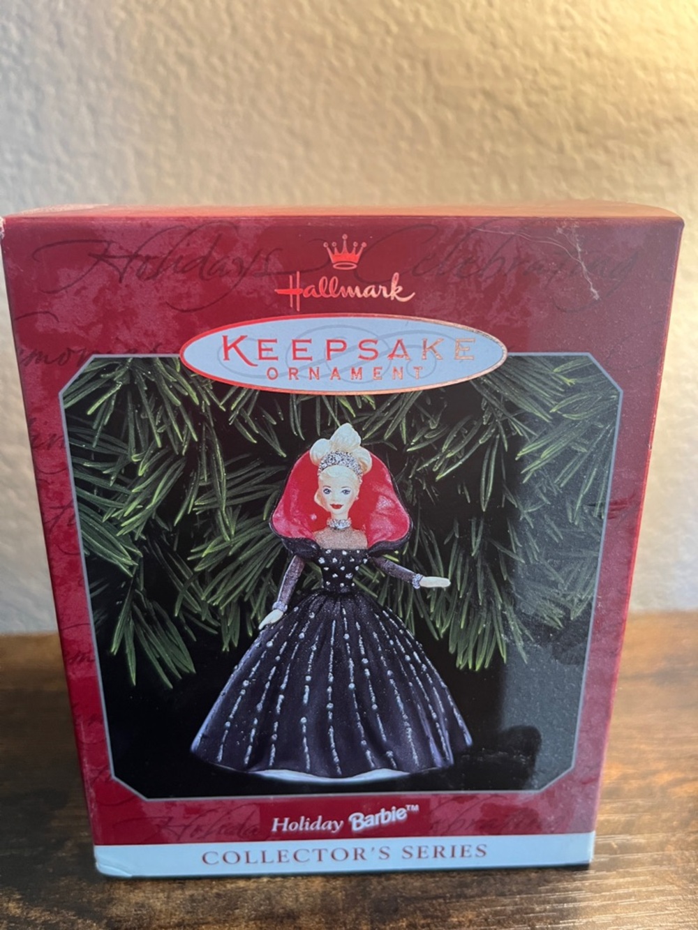 Hallmark Keepsake Holiday Barbie Ornament - Red & Black with Silver Accents